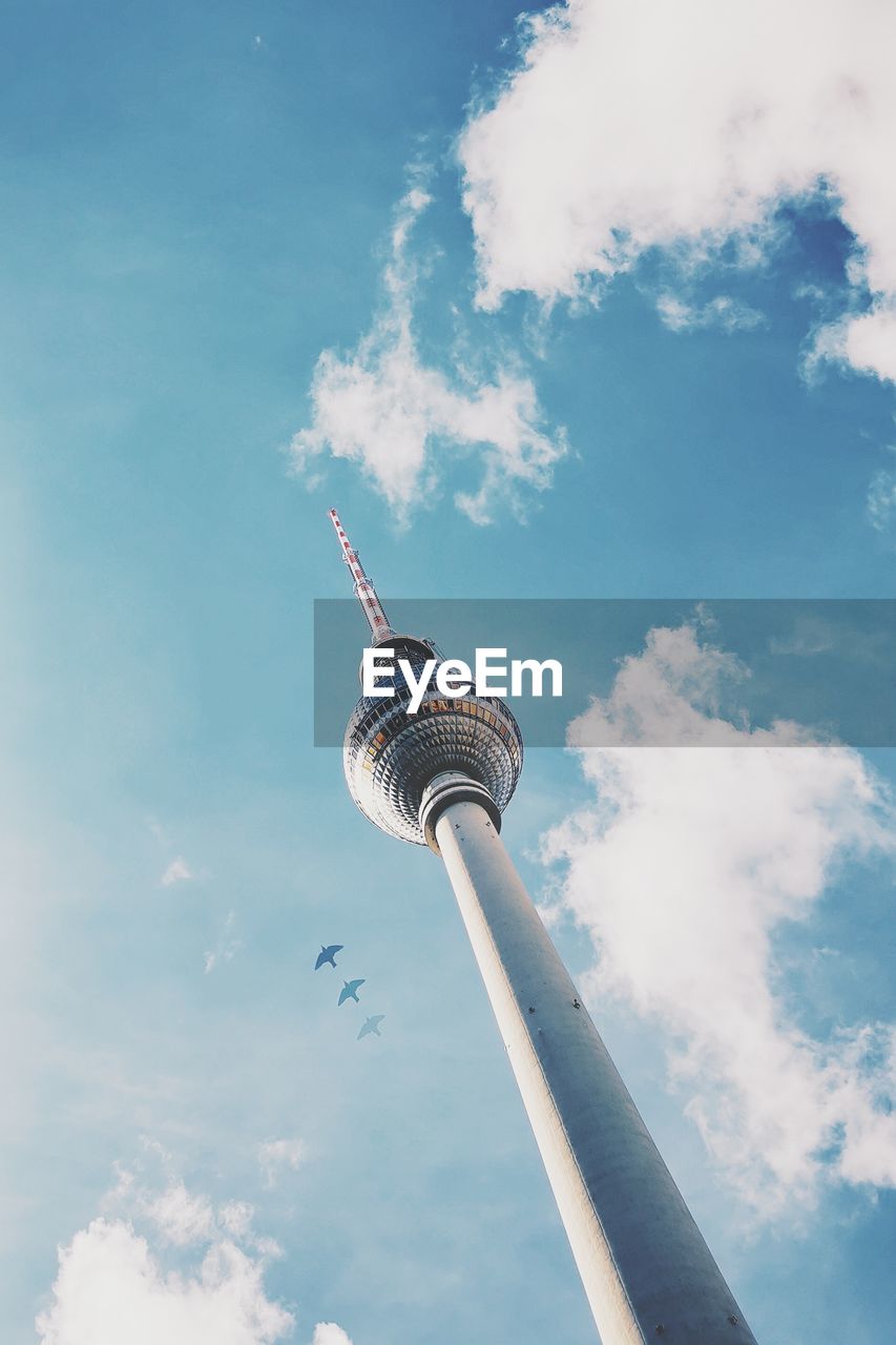 blue, sky, communications tower, cloud, architecture, built structure, tower, communication, travel, city, building exterior, travel destinations, broadcasting, technology, nature, global communications, low angle view, day, tourism, outdoors, no people, sphere, building, television industry, wireless technology