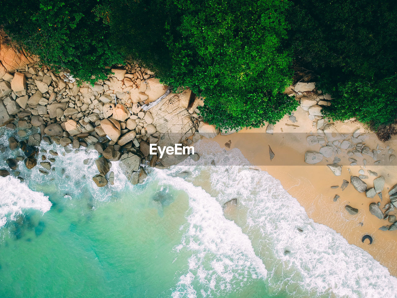 Aerial view of beach