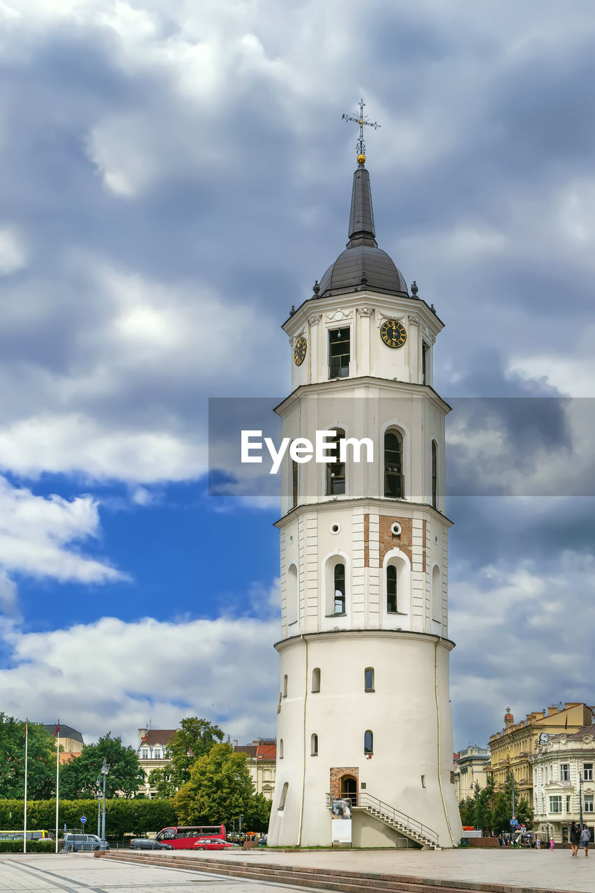 Bell tower of vilnius cathedral is 52 metres tall, lithuania