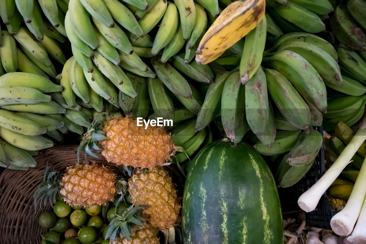 Fruits for sale at market stall