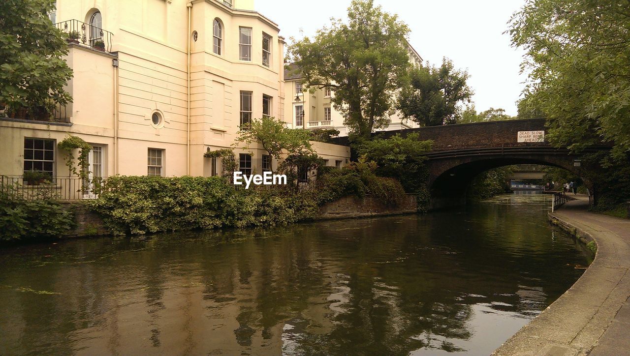 View of buildings by river