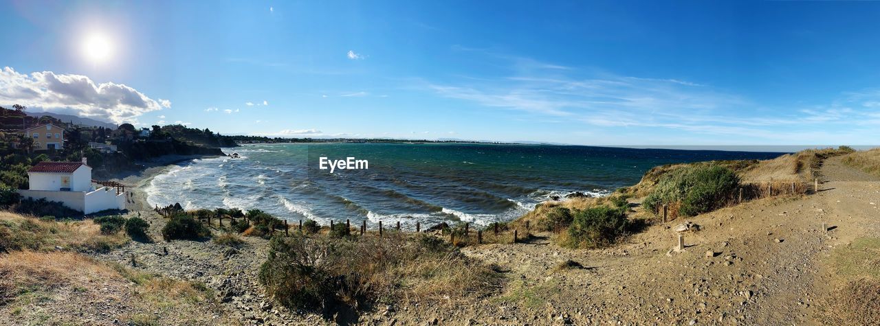 Panoramic view of sea against sky