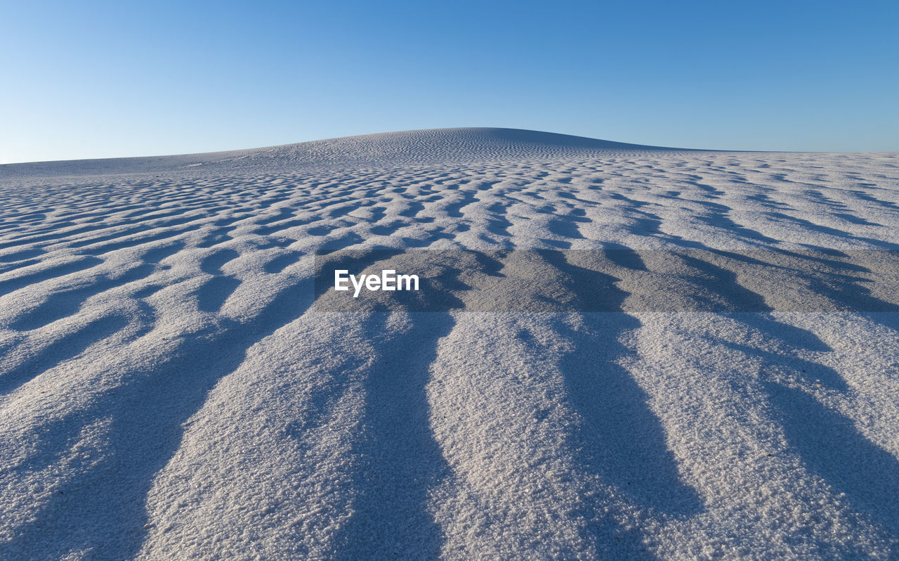 Close-up of the patterns in the gypsum sand dunes in white sands national park