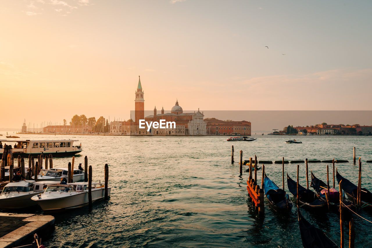 The island of giudecca illuminated by the first light of day