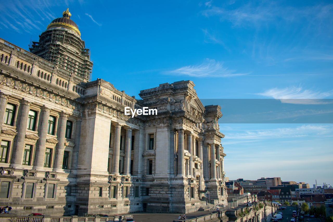 Brussels justice palace on sunny blue skied day