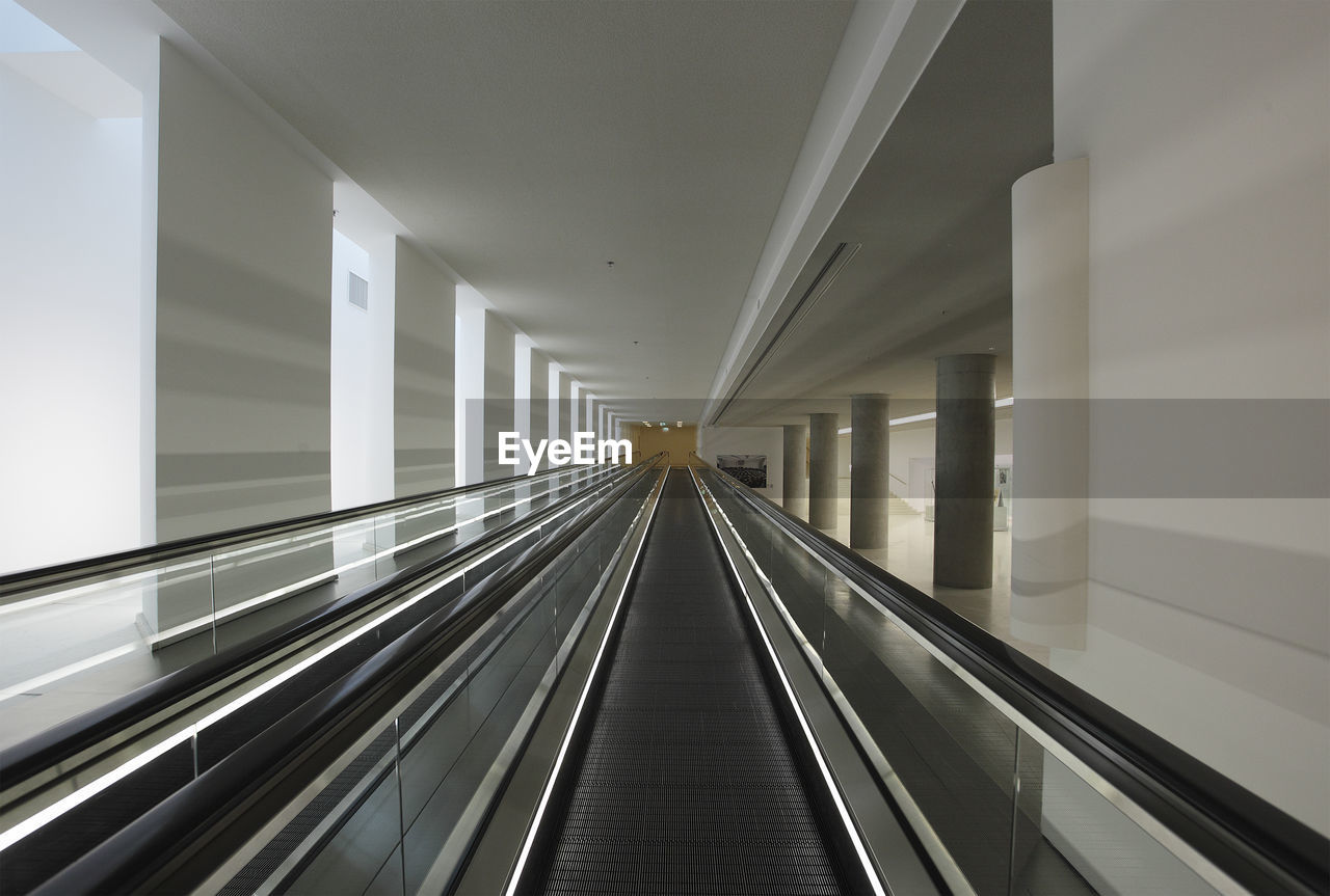 View of escalator