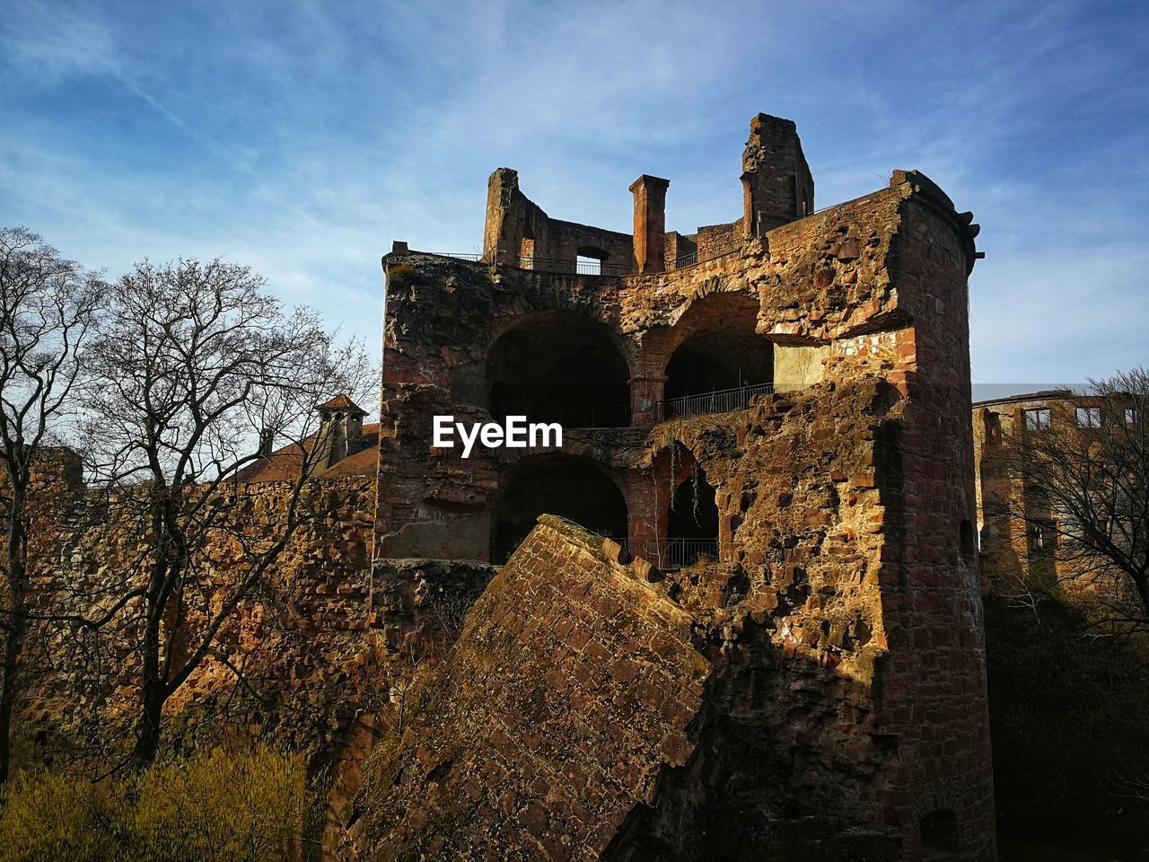 Low angle view of historic building against sky