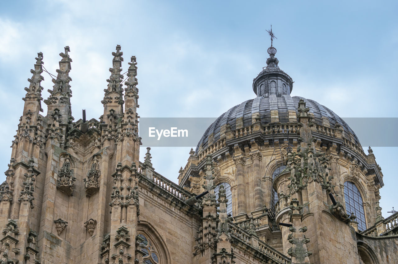 low angle view of cathedral against blue sky