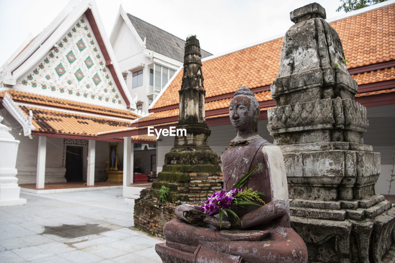 low angle view of statue in temple