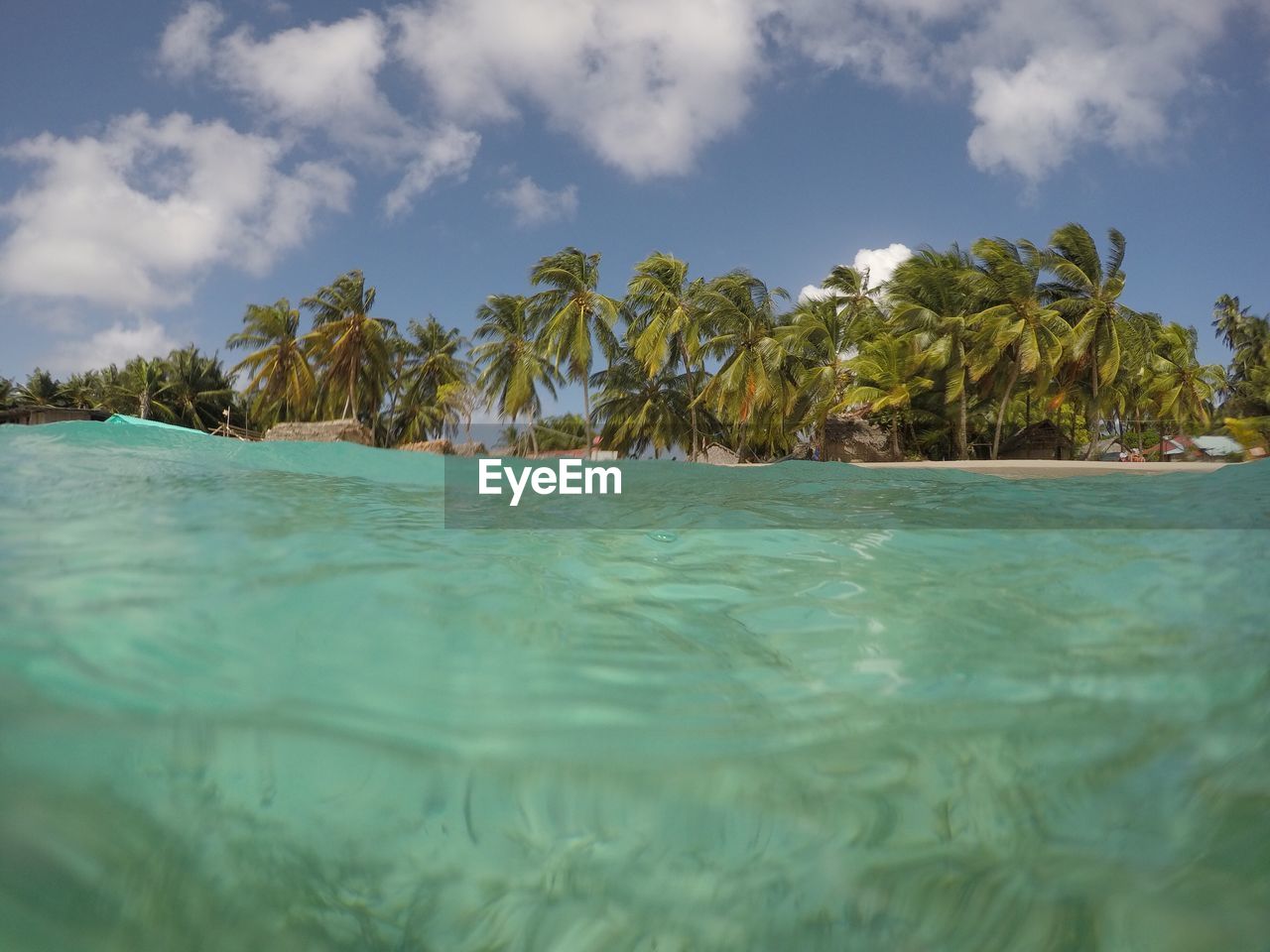 View of swimming pool in sea