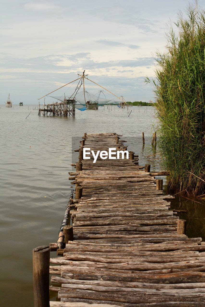 Pier on thale luang. phatthalung province. thailand