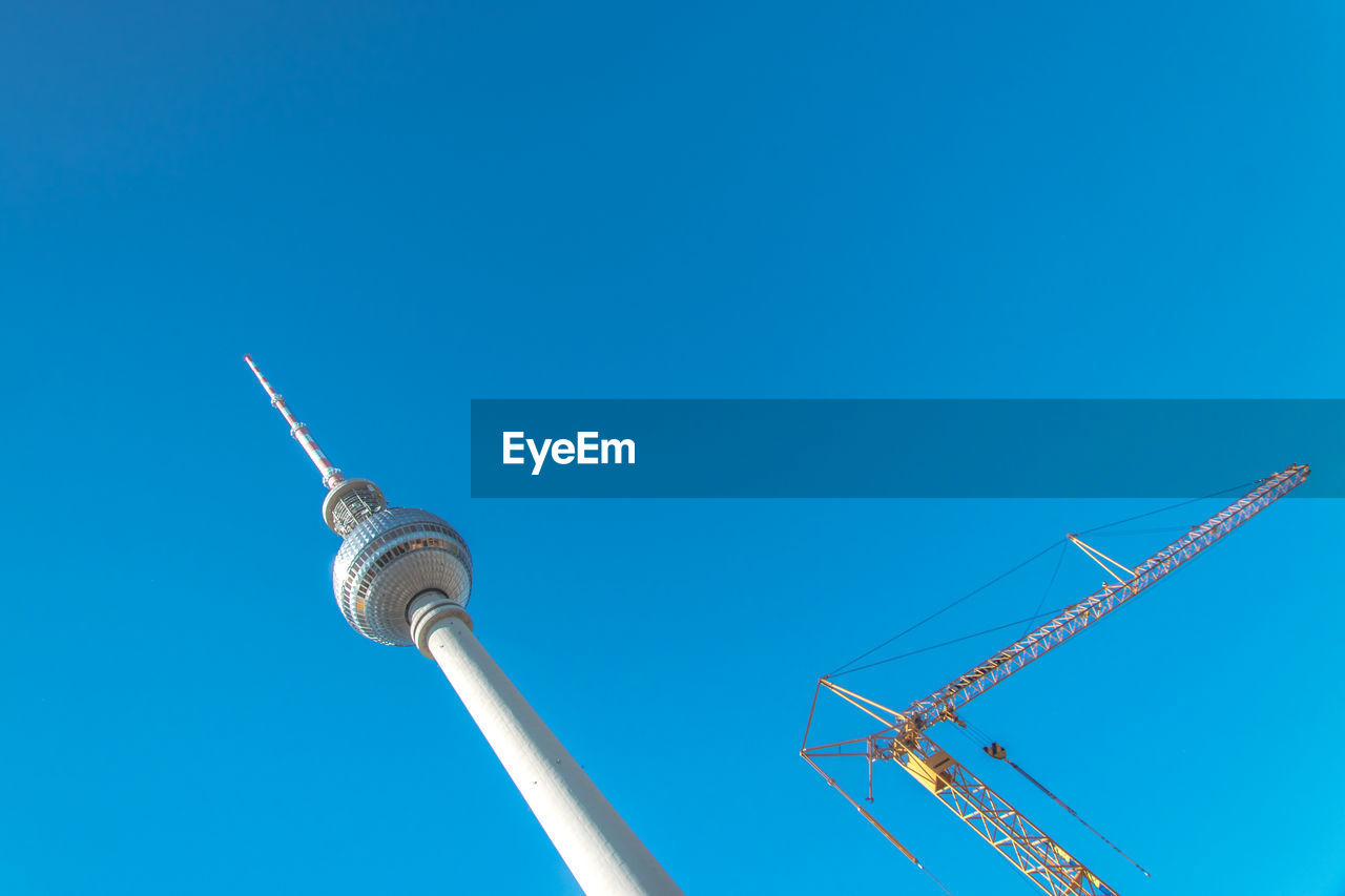 Crane at television tower berlin