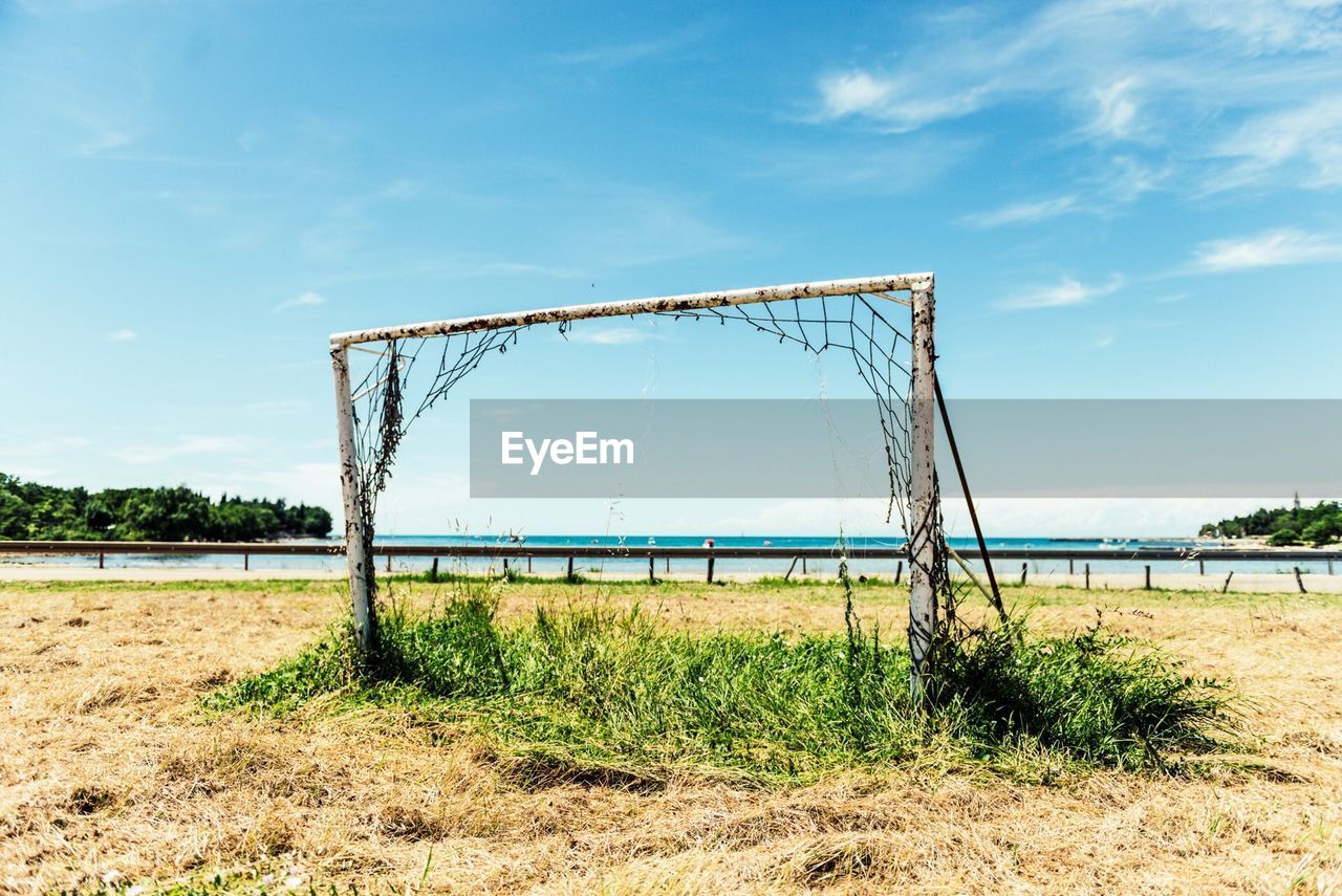 SOCCER FIELD AGAINST SKY