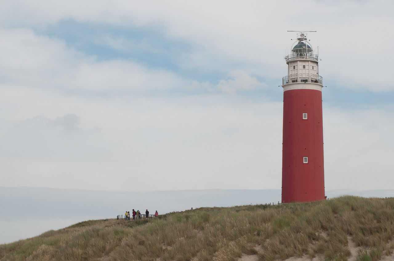 Low angle shot of lighthouse against sky