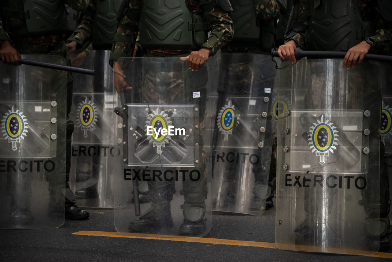 Army military police soldiers are seen during the brazilian independence parade 