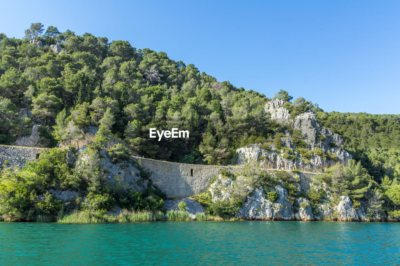 Scenic view of fortified wall