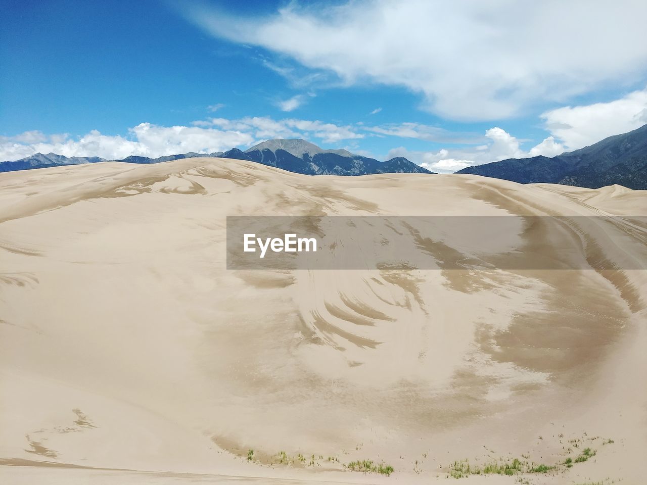 Scenic view of desert against sky