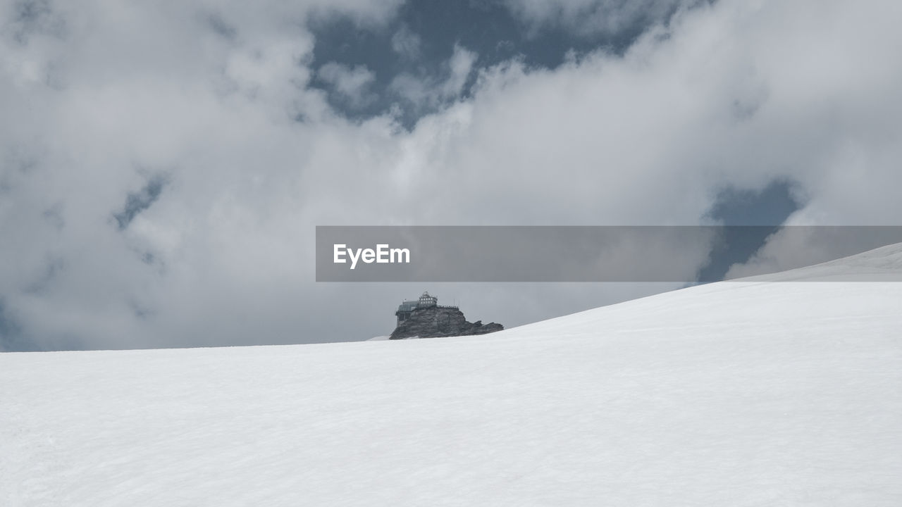 PANORAMIC VIEW OF SNOW COVERED LANDSCAPE