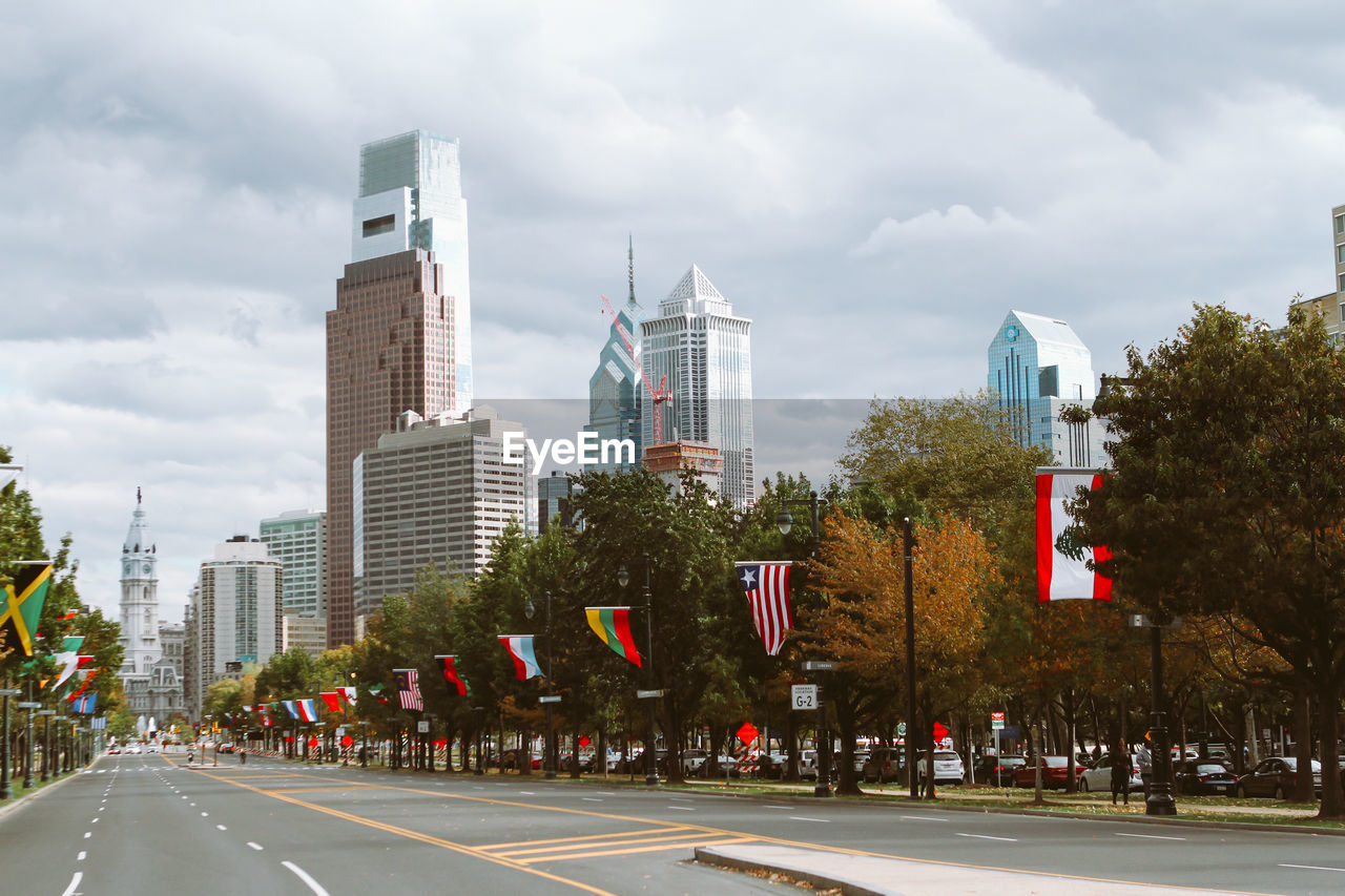 view of city street against sky