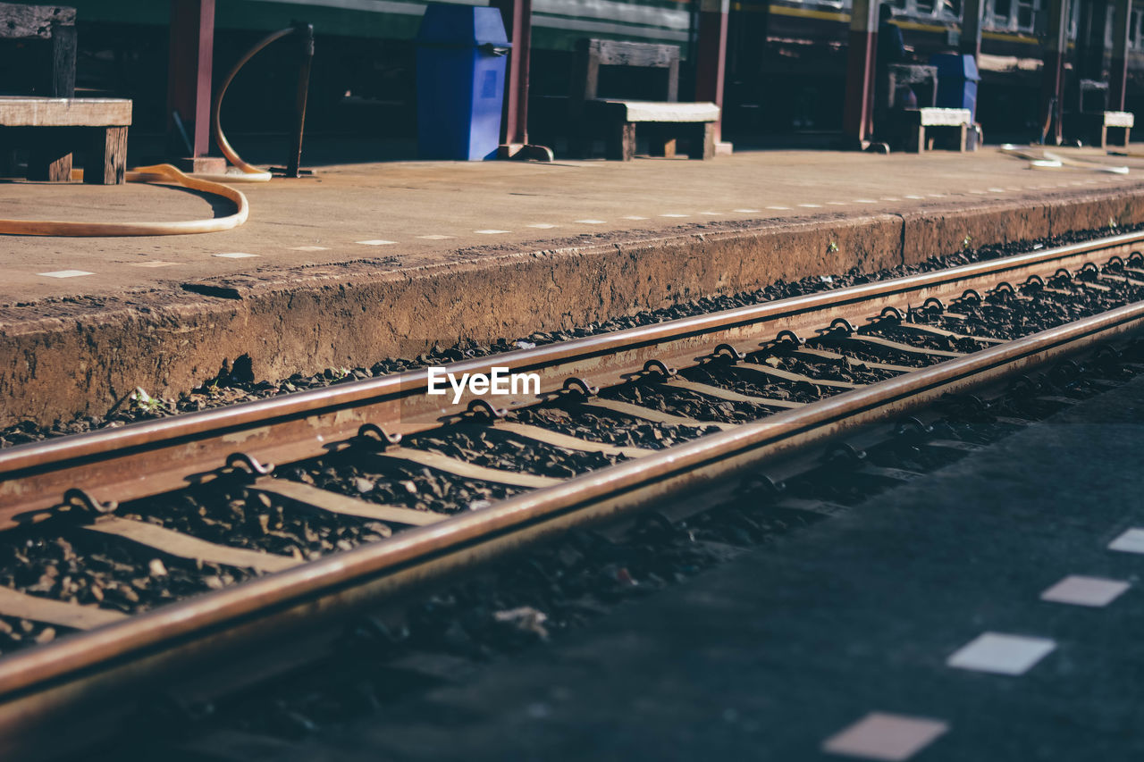 Railroad station platform