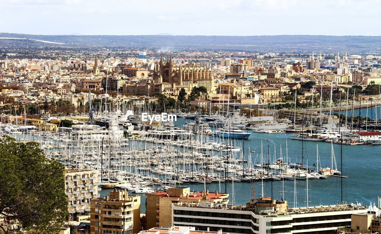 Ship yard with city views