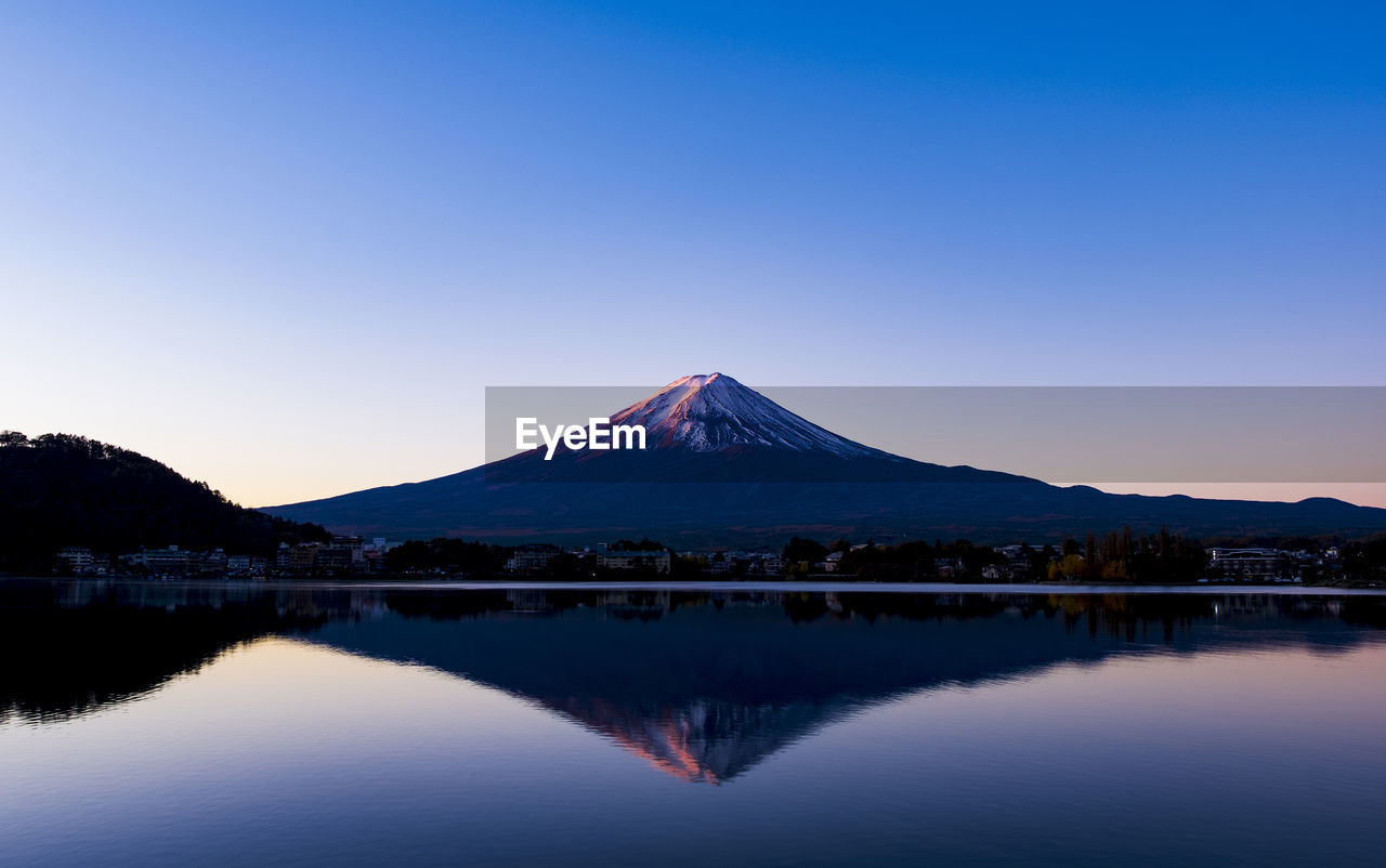 REFLECTION OF MOUNTAIN IN LAKE