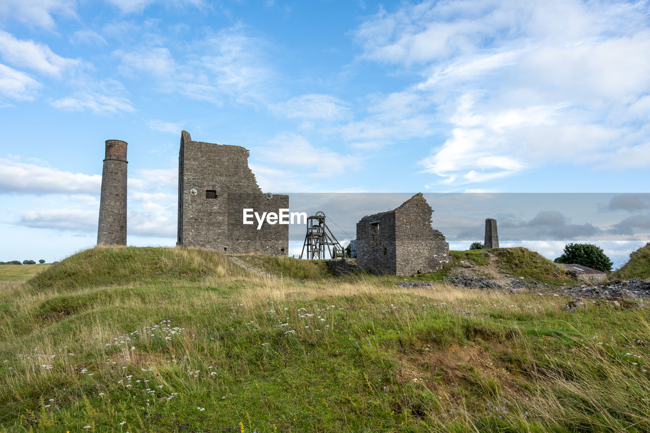 Magpie mine. disused lead mine near the village of sheldon in the derbyshire peak district, england.