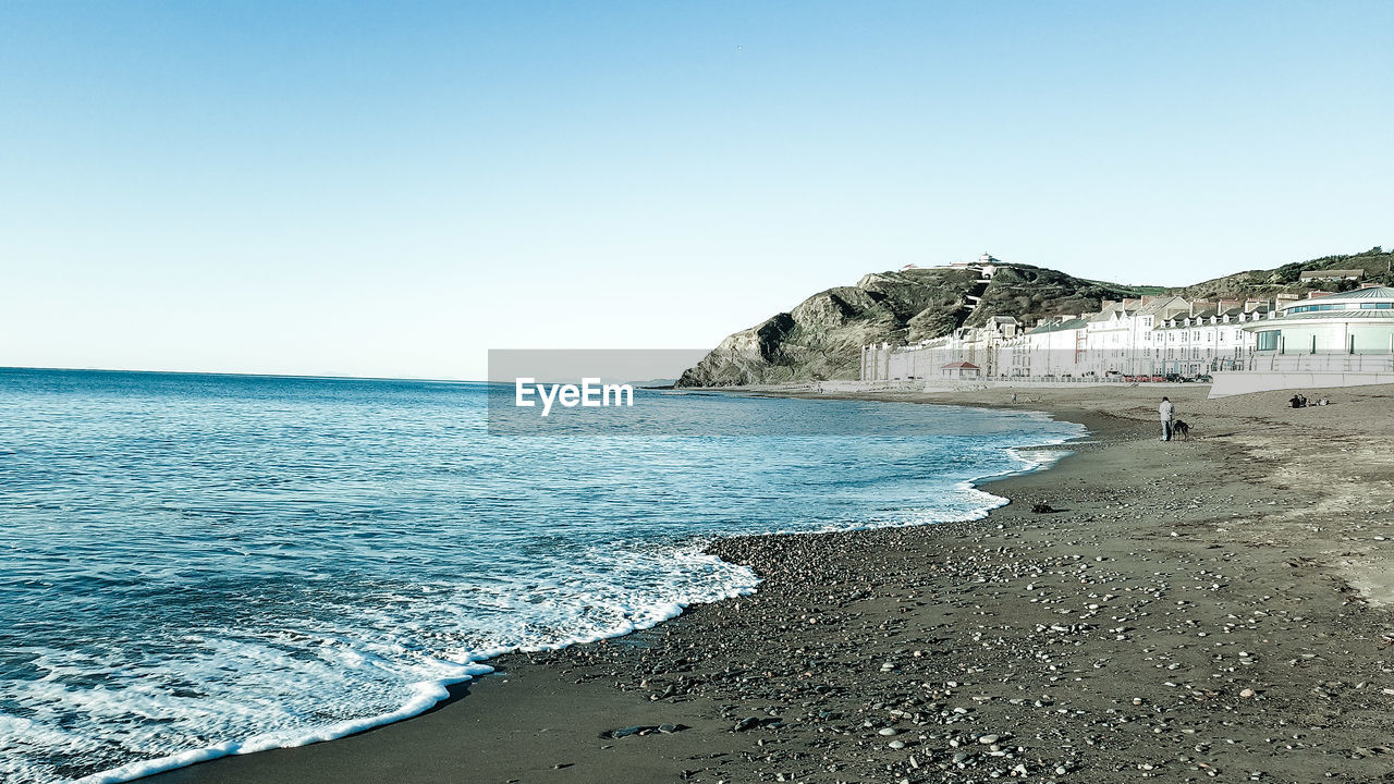 VIEW OF BEACH AGAINST CLEAR SKY