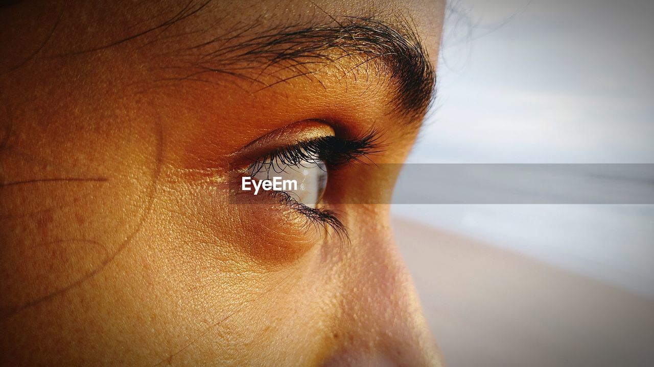 Close-up of woman looking away