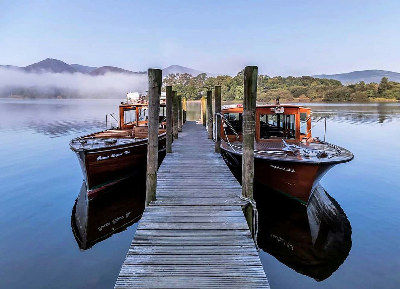 VIEW OF PIER ON LAKE