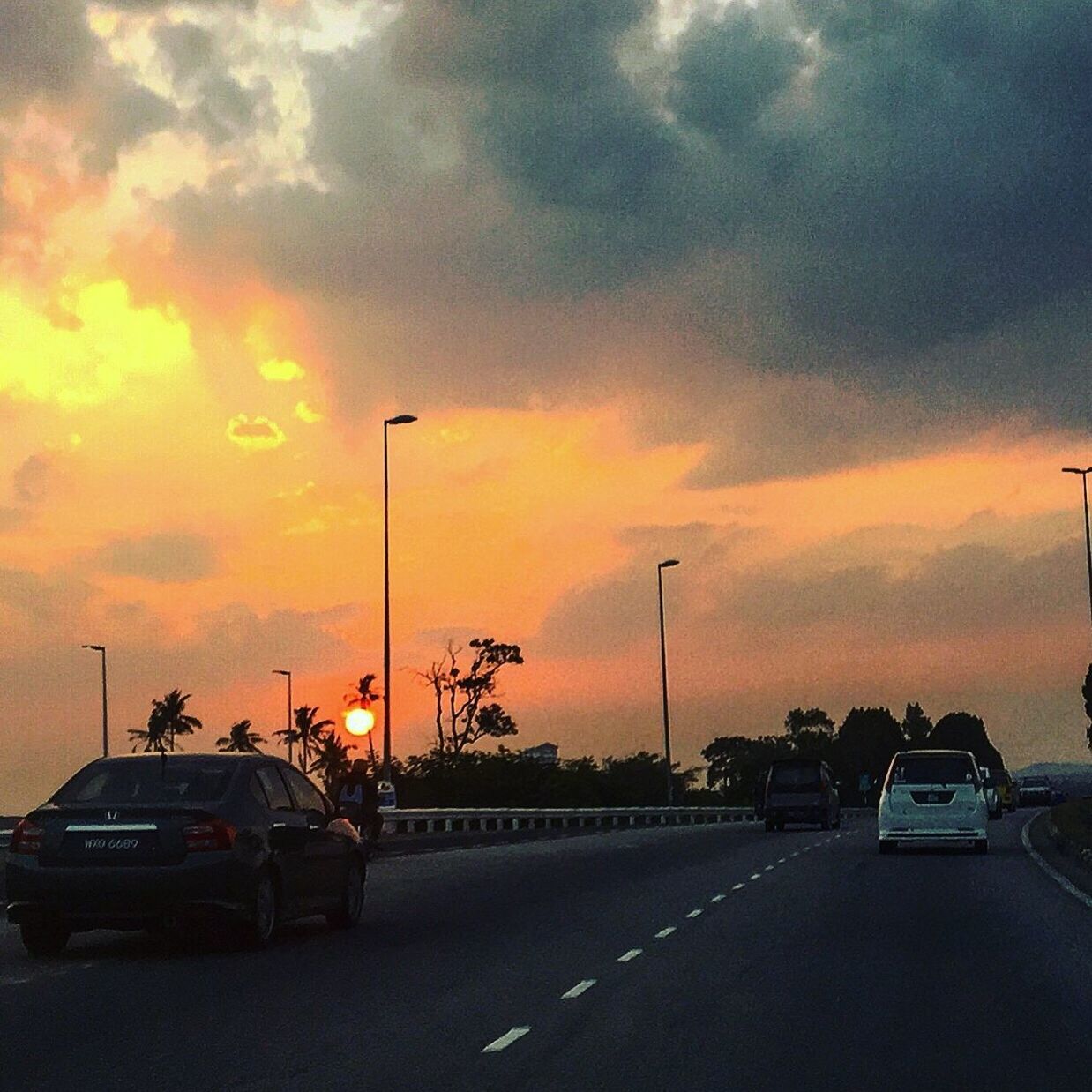 PARKING LOT AT SUNSET