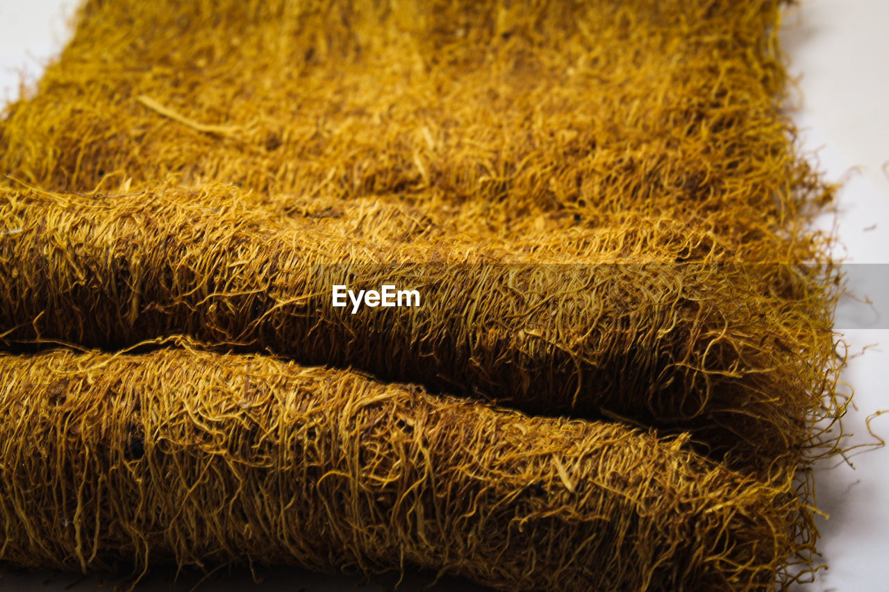 HIGH ANGLE VIEW OF DRY GRASS IN CONTAINER