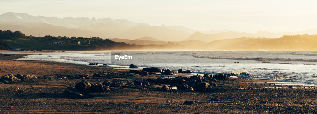 Panoramic shot of beach