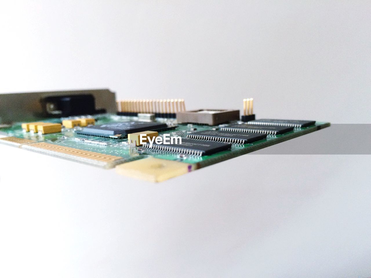 Close-up of graphic card against white background