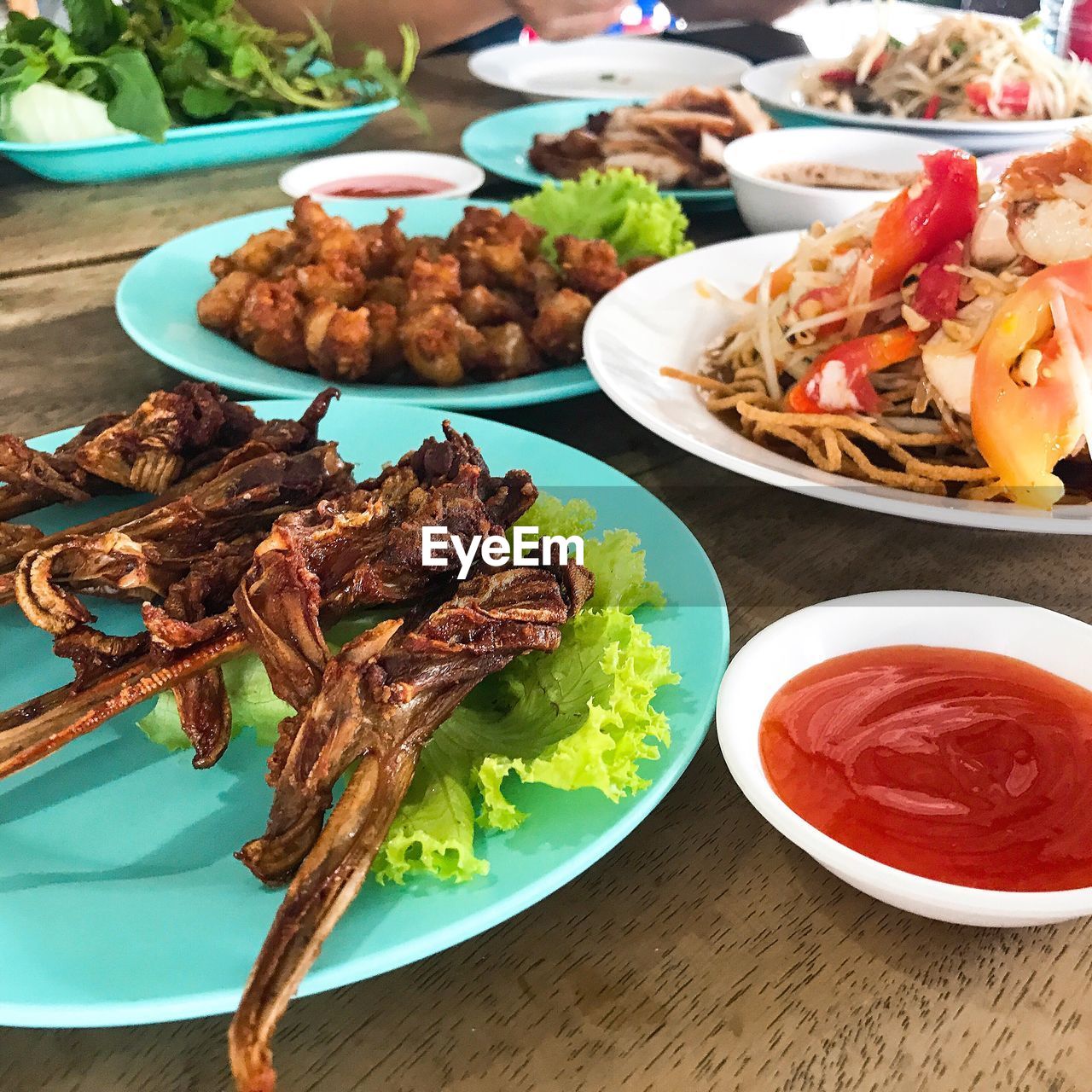 CLOSE-UP OF MEAL SERVED IN PLATE