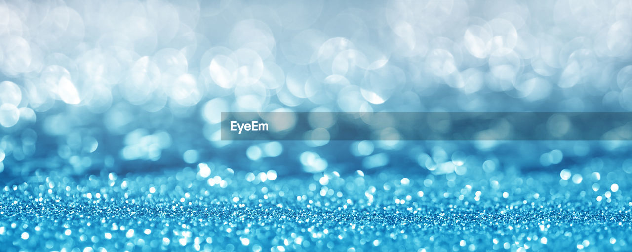 Defocused image of illuminated lights