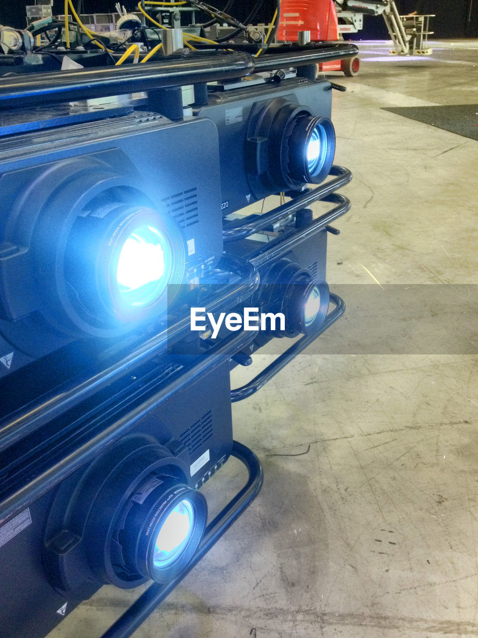 Close-up of projector