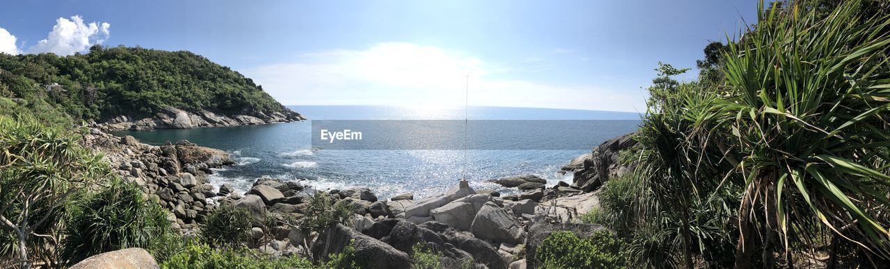 Panoramic shot of sea against sky