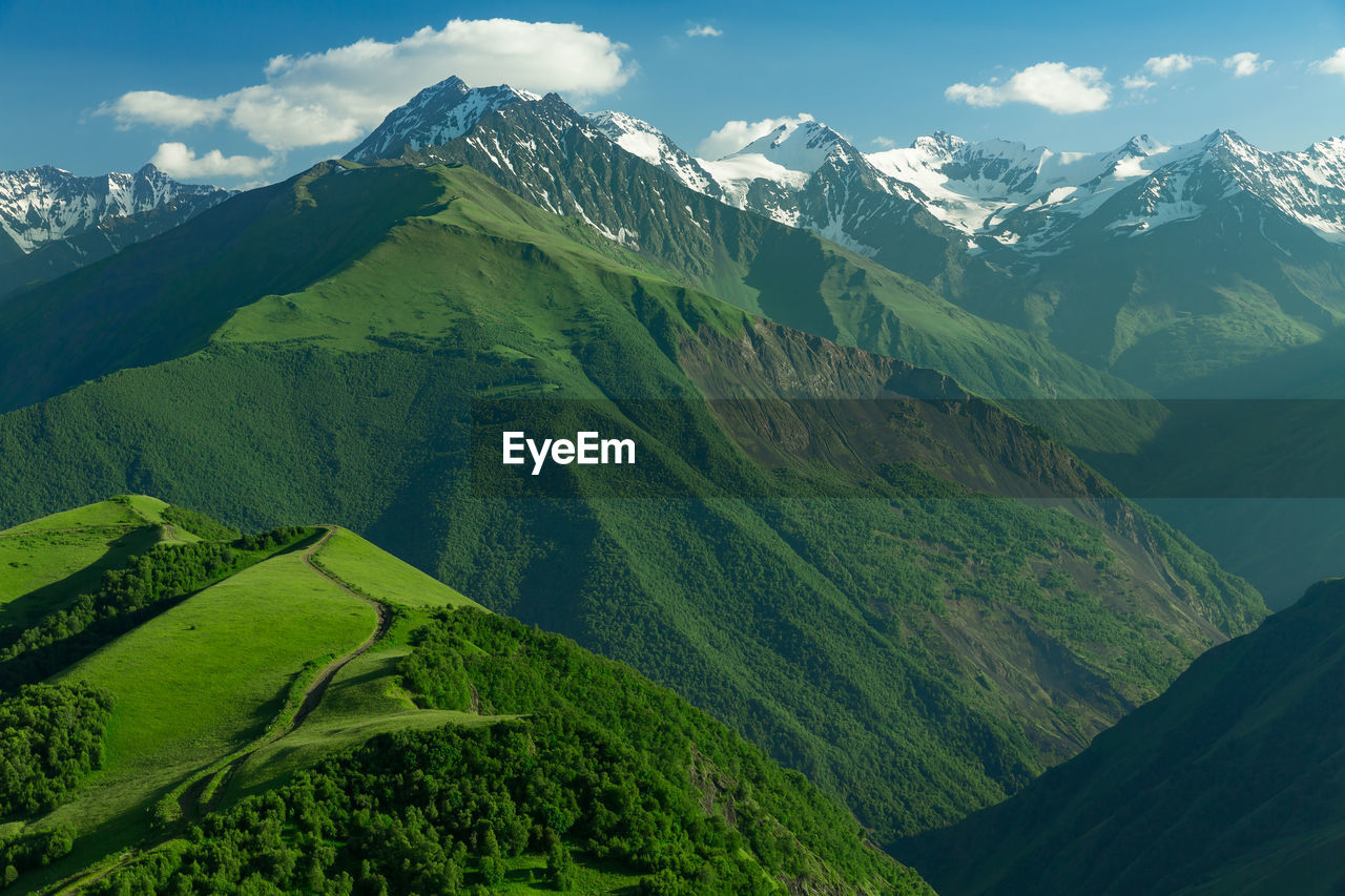 Mountains of chechnya in the caucasus