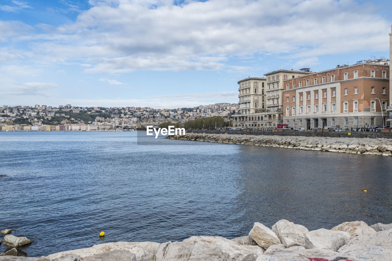 Citiscape of napoli from castle dell'ovo