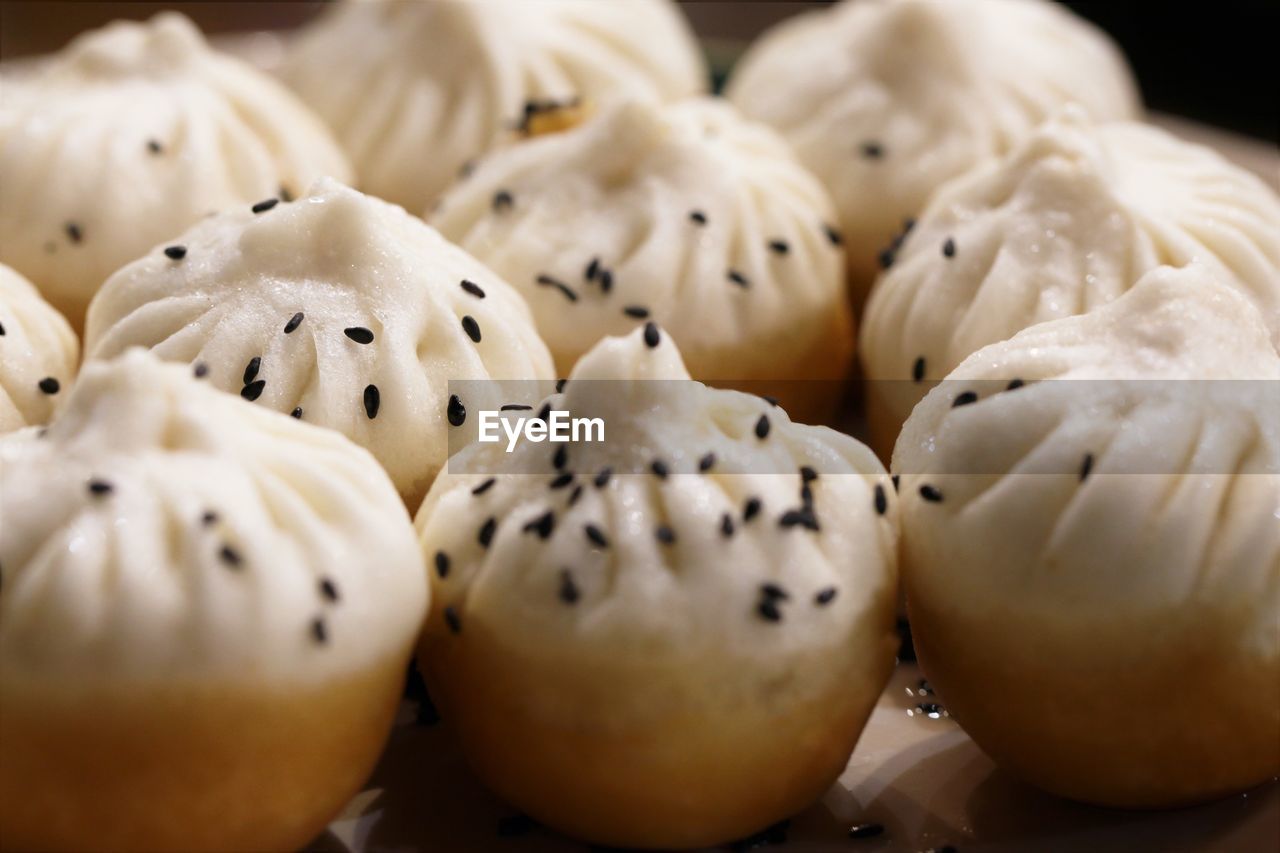 Close-up of shanghai dumplings