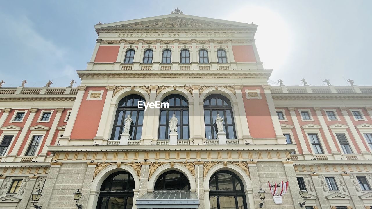 Low angle view of historical building, vienna musikverein