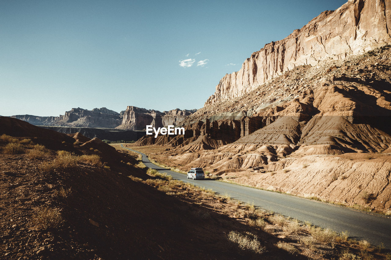 Capitol reef national park environment at sunset