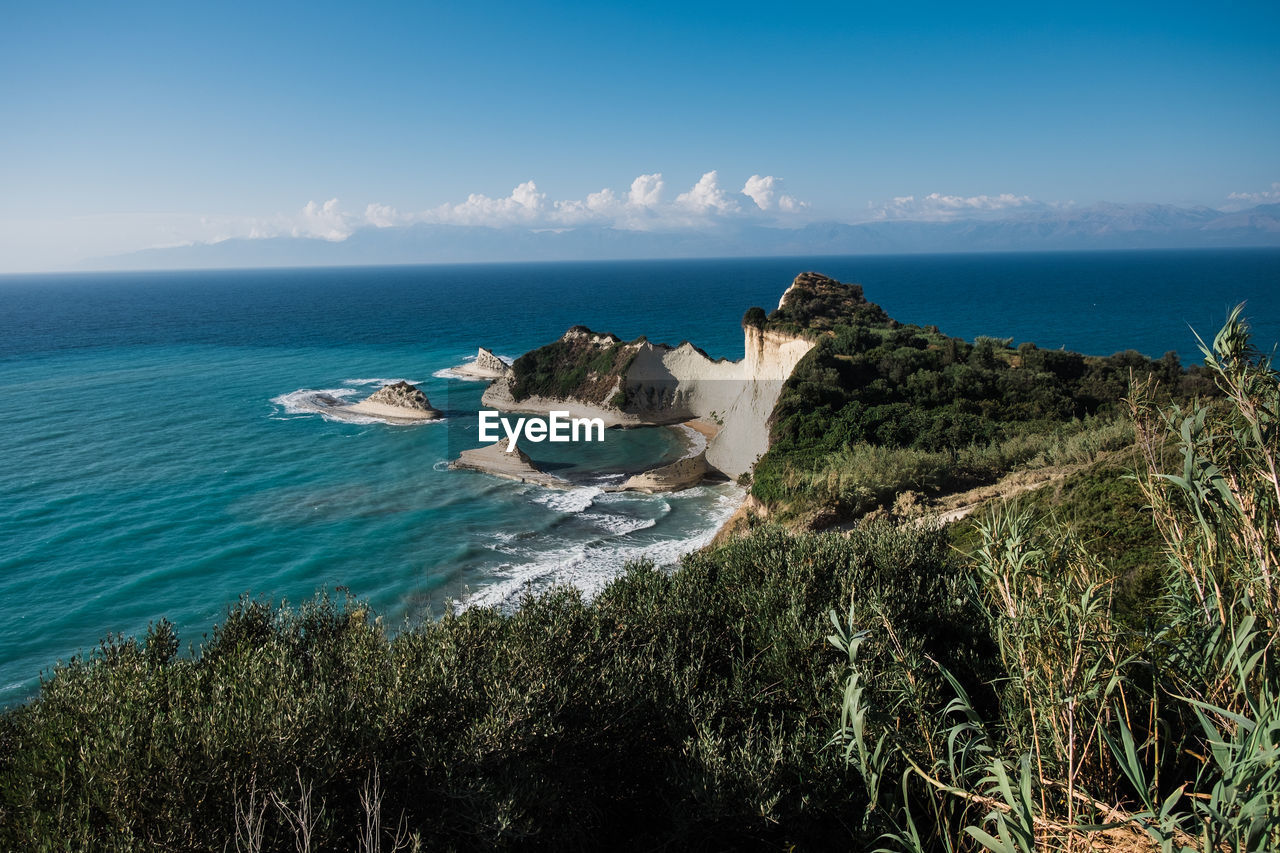 Landscape picture of kap drastis on the island of corfu.