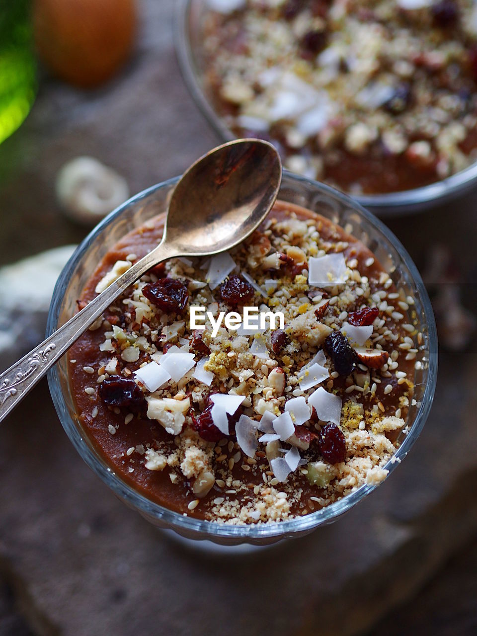 CLOSE-UP OF BREAKFAST ON TABLE