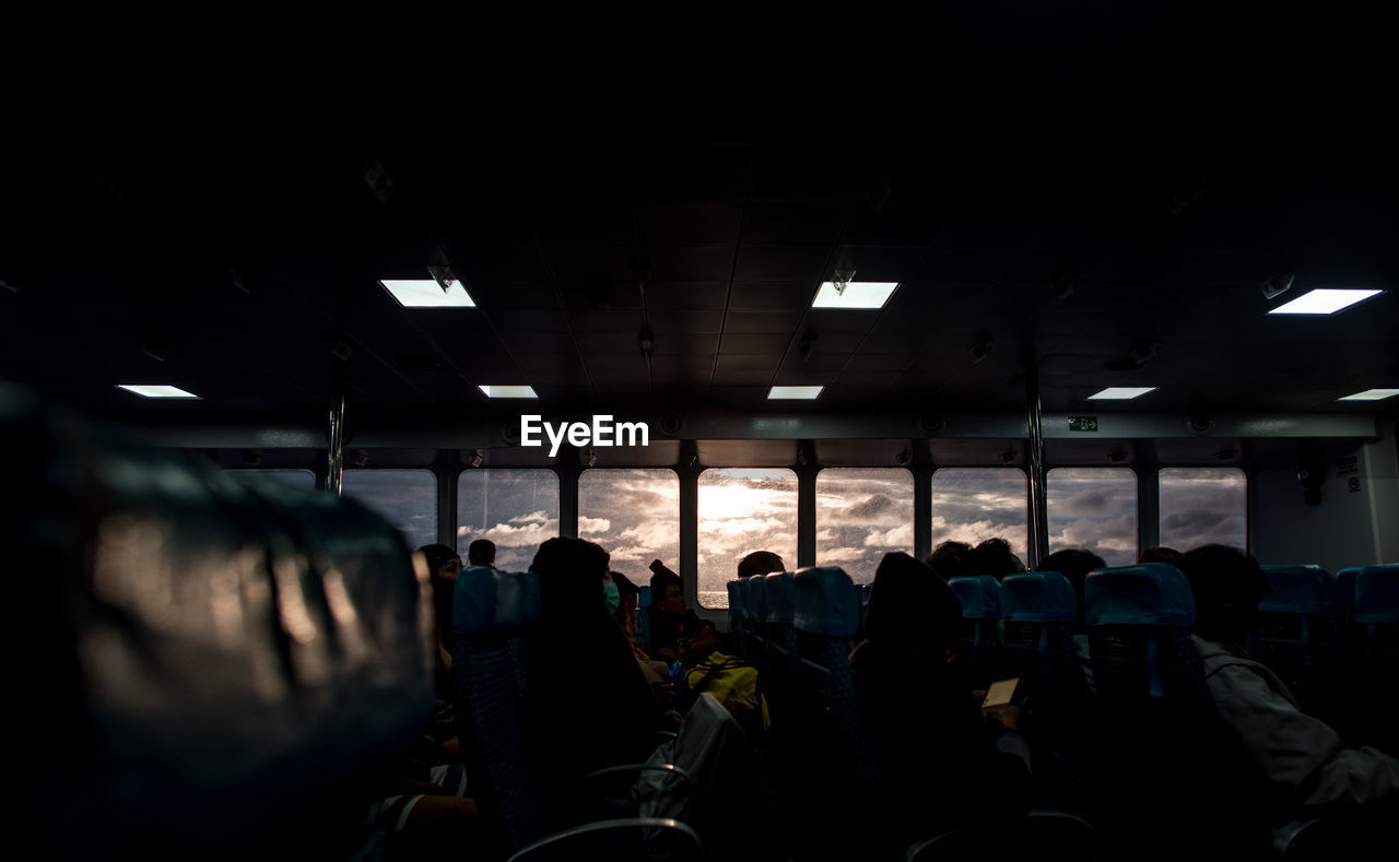 People sitting in ferry