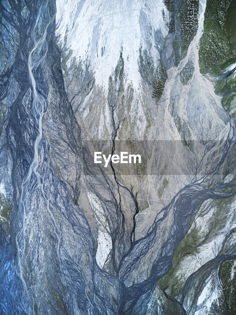 High angle view of sunlight falling on rock
