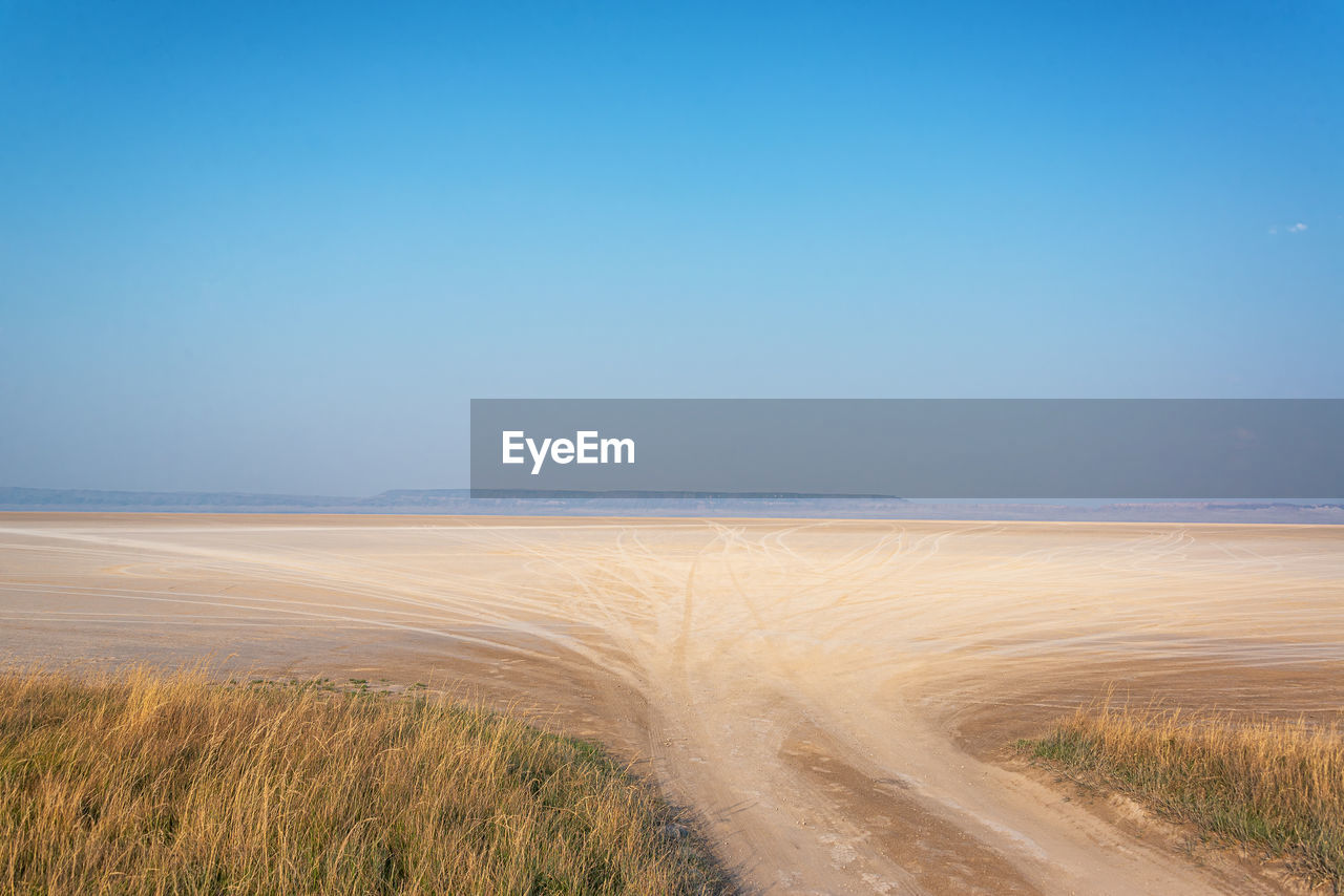 SCENIC VIEW OF FIELD AGAINST CLEAR SKY