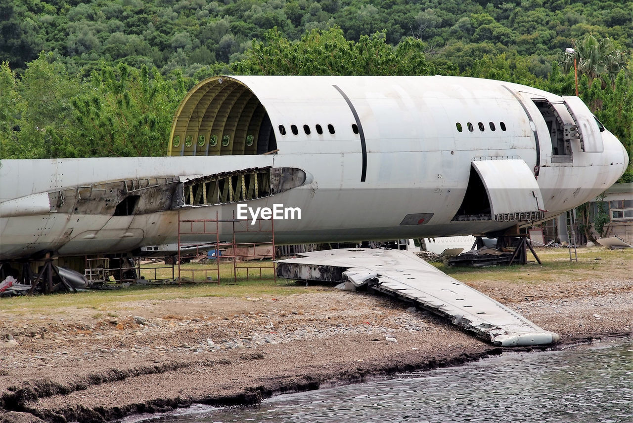 VIEW OF ABANDONED TRAIN