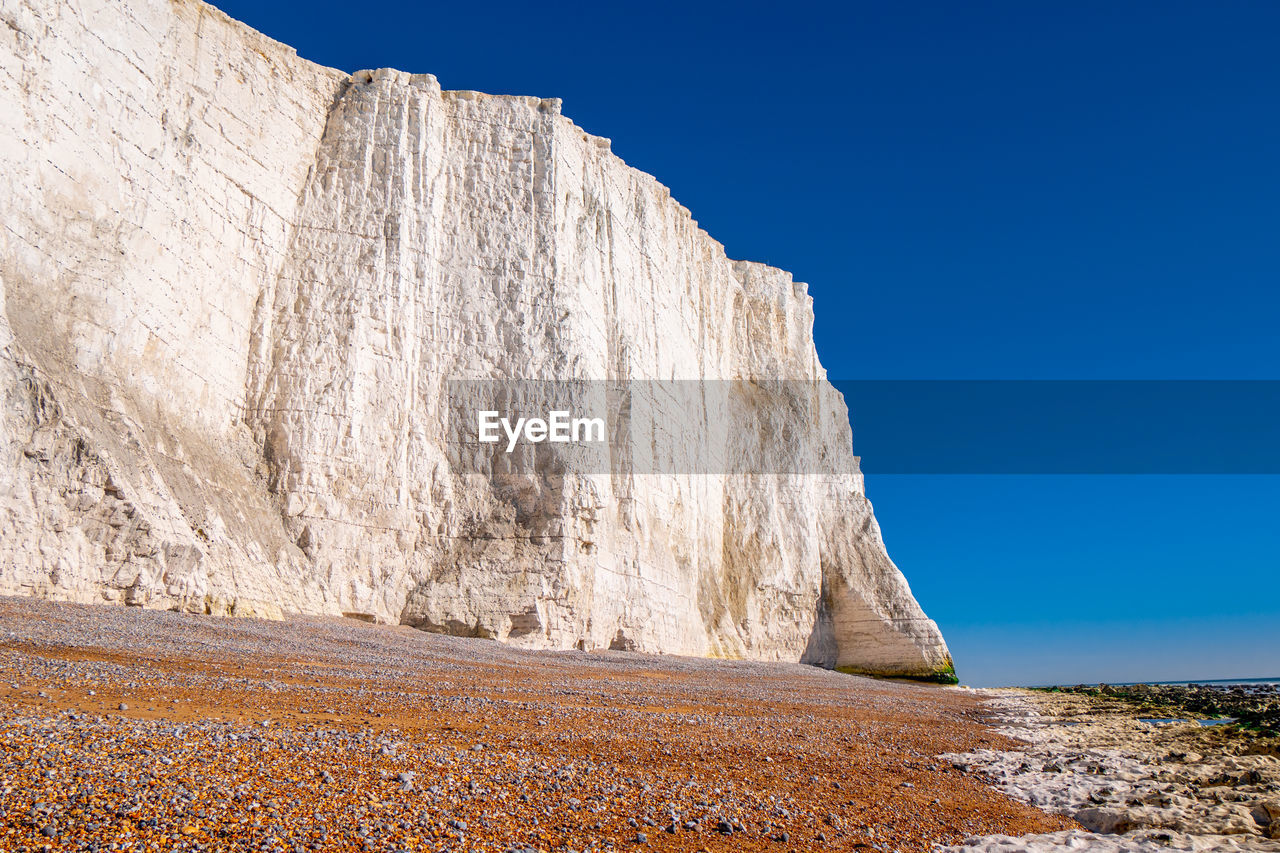 ROCK FORMATIONS AGAINST CLEAR SKY